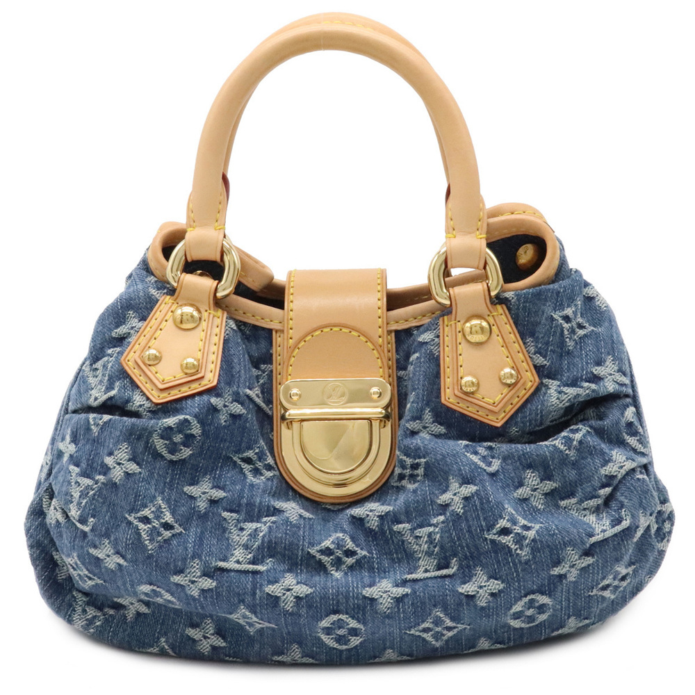 Louis Vuitton Monogram Denim Pretty Handbag Mini Bag Blue